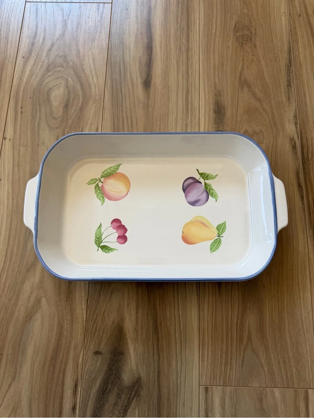 Pfaltzgraff Naturewood Fruit Rectangular Baking Dish Casserole 14” USA